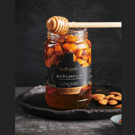 عسل الزهور مع اللوز