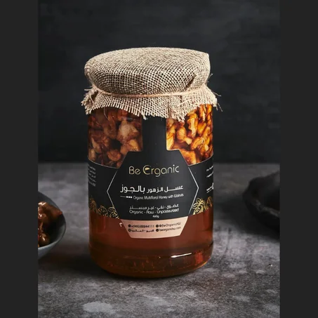 عسل الزهور مع الجوز