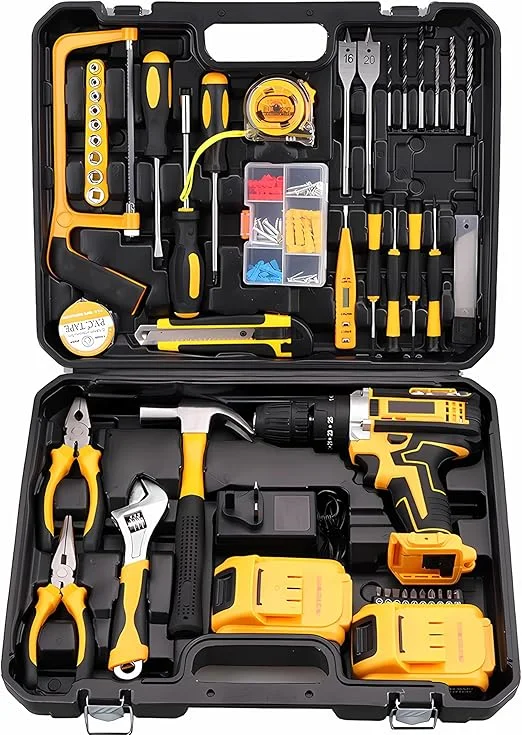 Perceuse 48V - مثقاب كهربائي احترافي مع 128 قطعة