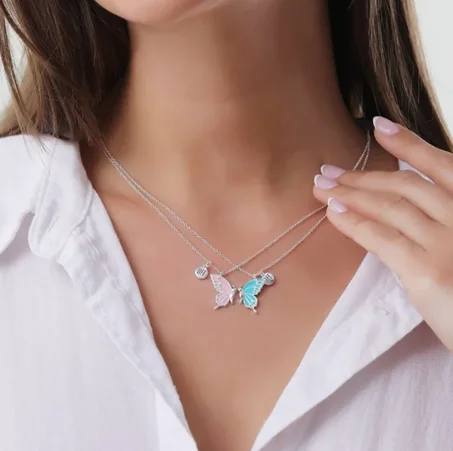 طقم سلسال الفراشة الصداقة