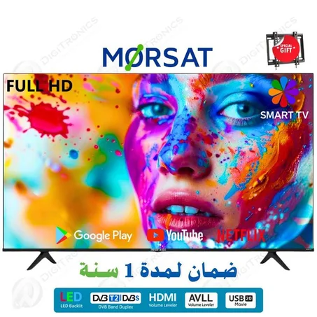 Smart TV 43" FHD   MORSSAT Android 14  Wi-Fi  Bluetooth