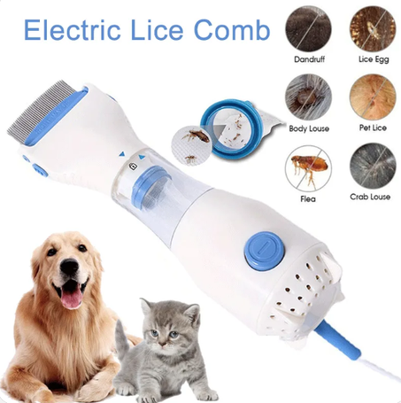 مشط كهربائي للقمل للحيوانات الأليفة
