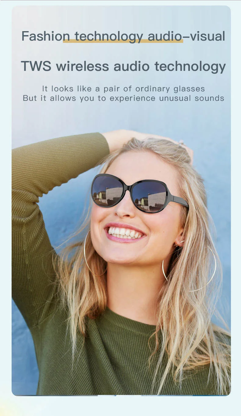 New Smart Wireless UV Sunglasses نظارات البلوتوث الحديثة الذكية المضادة للأشعة فوق البنفسجية