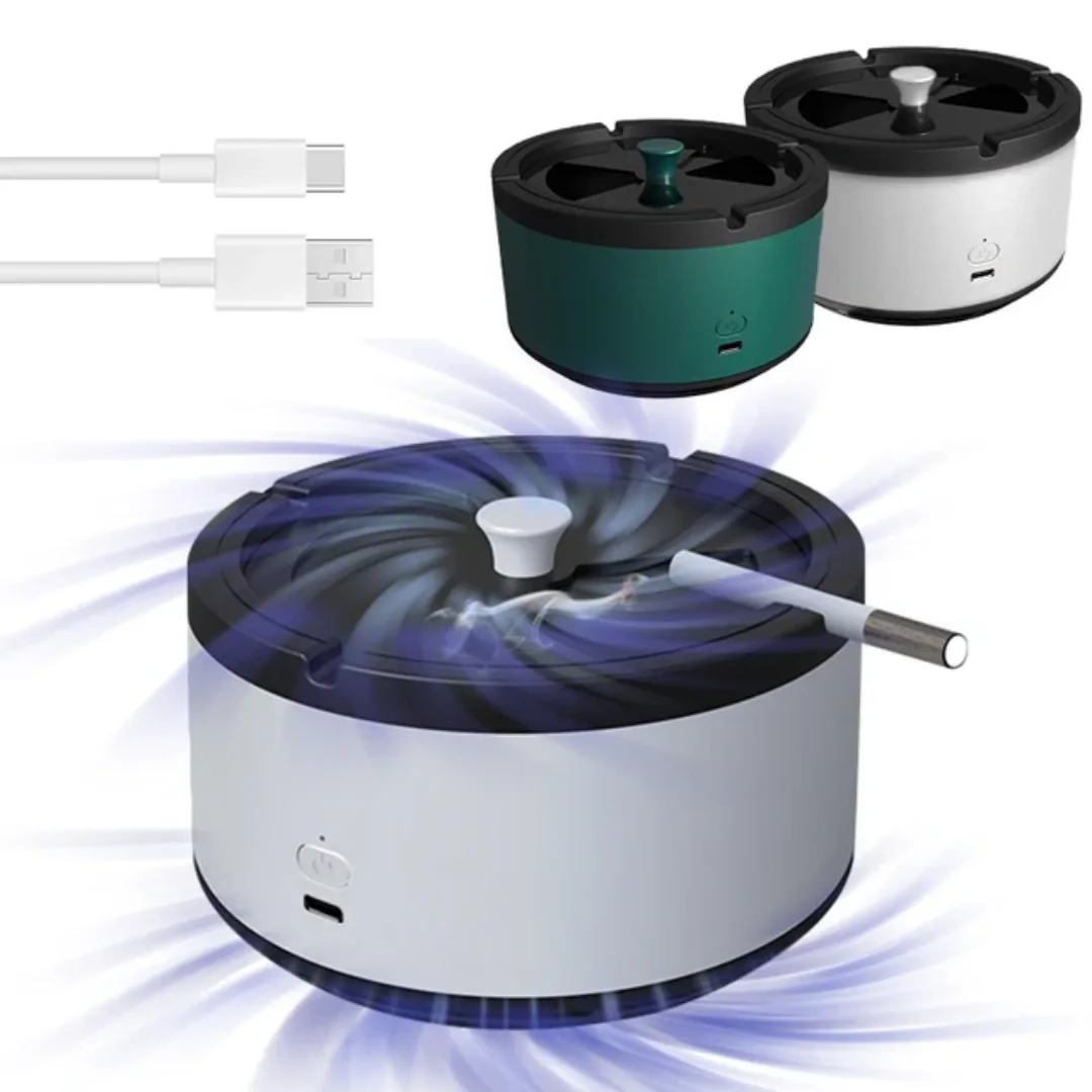 منفضة الفلتر الالكترونية للسجائر والرائحة القابلة للشحن Cigarette Filter Charging Ashtray