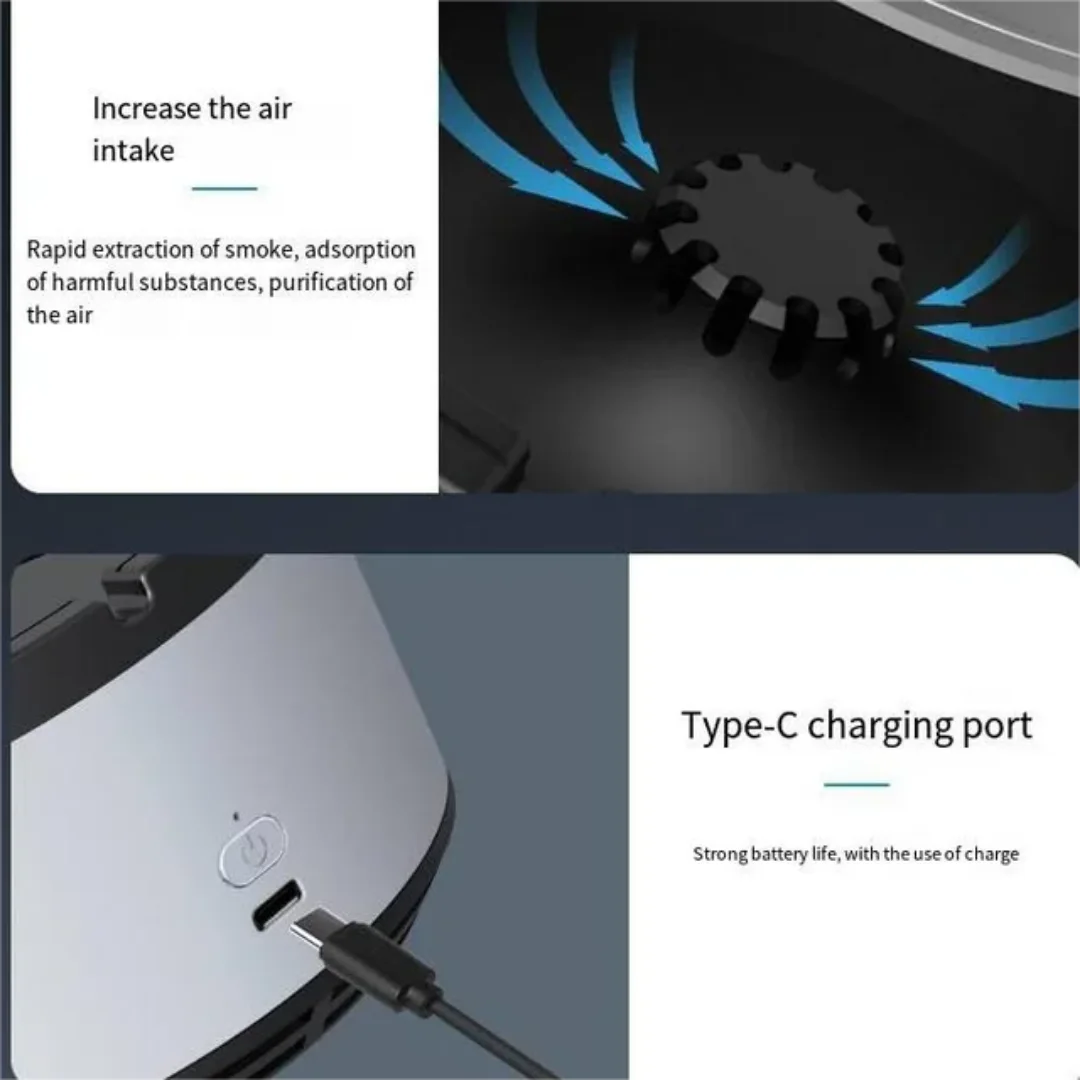 منفضة الفلتر الالكترونية للسجائر والرائحة القابلة للشحن Cigarette Filter Charging Ashtray