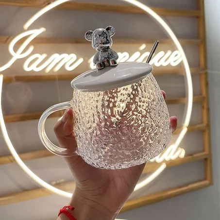 ماغ الدبدوب الزجاجي Bear Glass Mug