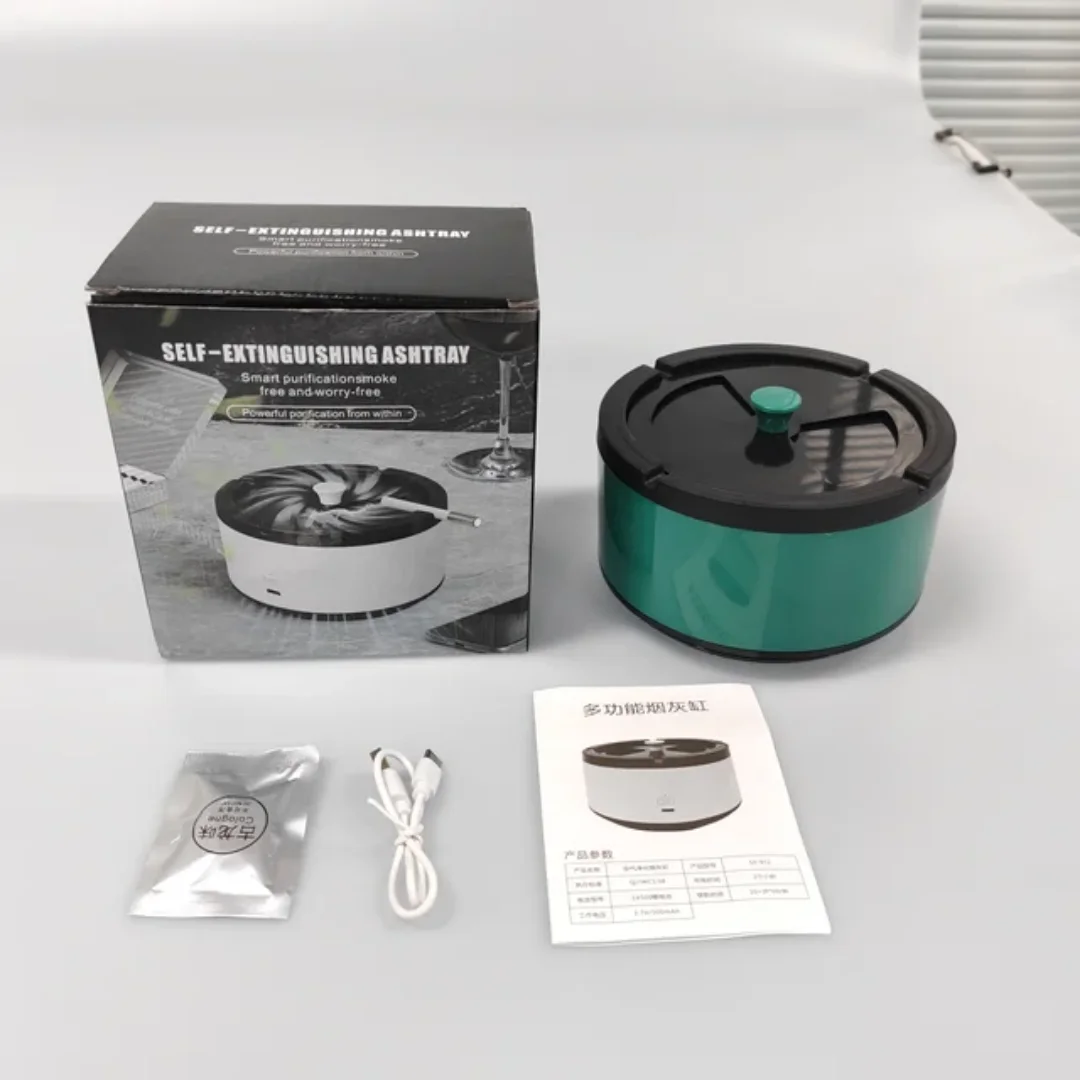 منفضة الفلتر الالكترونية للسجائر والرائحة القابلة للشحن Cigarette Filter Charging Ashtray