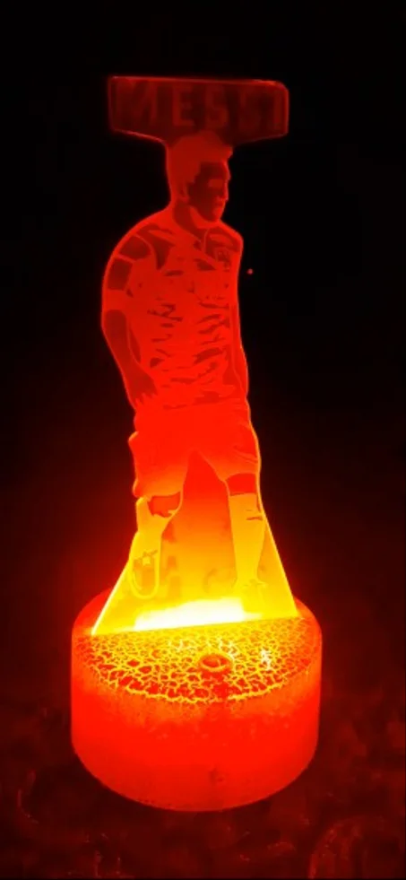 رونالدو CR7 وميسي بإضاءة ليد متعددة Ronaldo & Messi with Multi Led Light