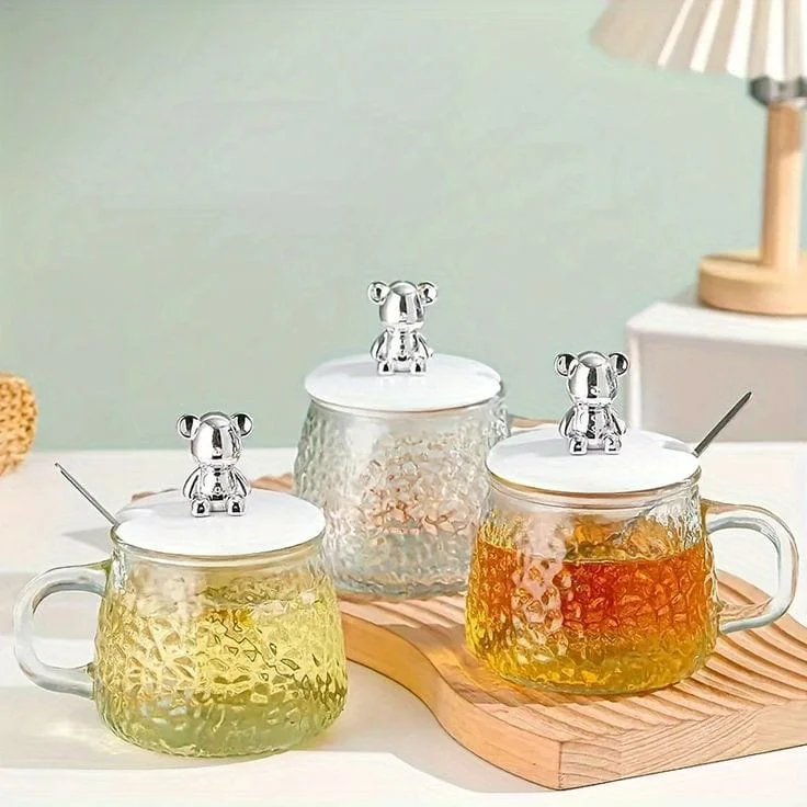 ماغ الدبدوب الزجاجي Bear Glass Mug