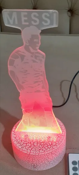 رونالدو CR7 وميسي بإضاءة ليد متعددة Ronaldo & Messi with Multi Led Light