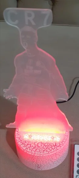 رونالدو CR7 وميسي بإضاءة ليد متعددة Ronaldo & Messi with Multi Led Light