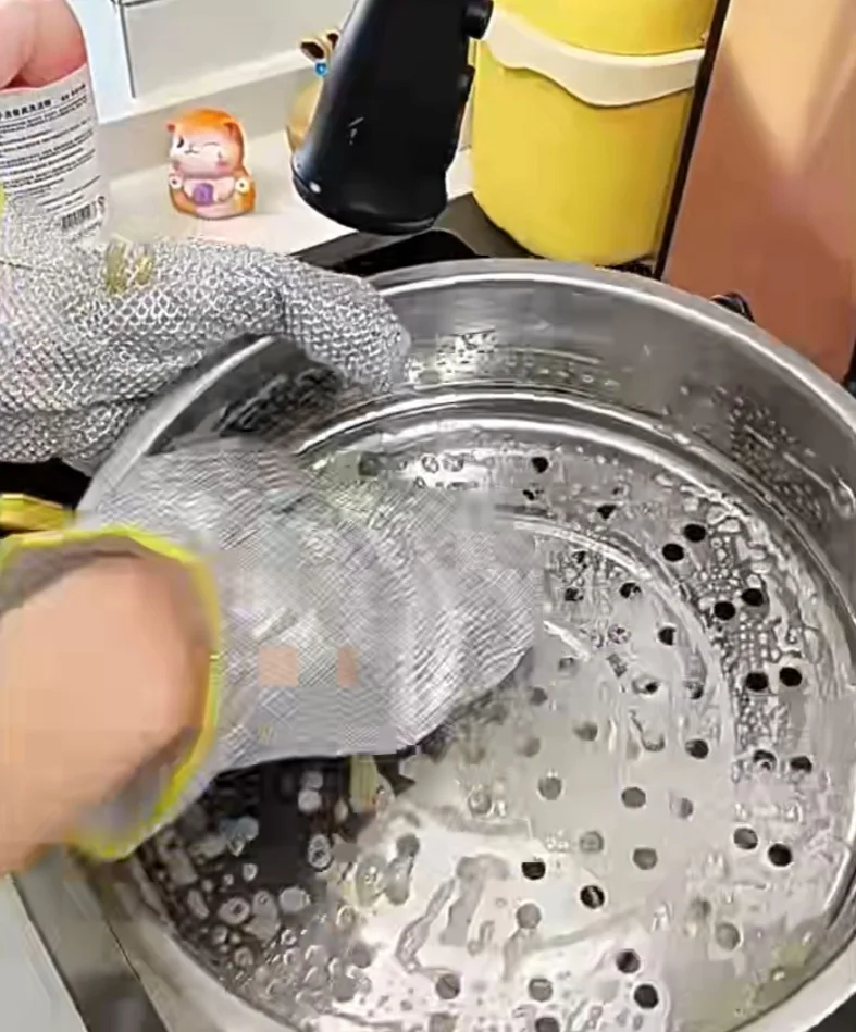 قفازات معدنية للجلي عازلة للماء Washing Dished Gloves Water Proof