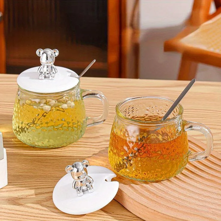 ماغ الدبدوب الزجاجي Bear Glass Mug