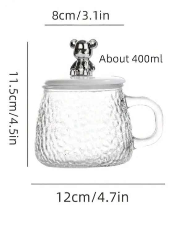 ماغ الدبدوب الزجاجي Bear Glass Mug
