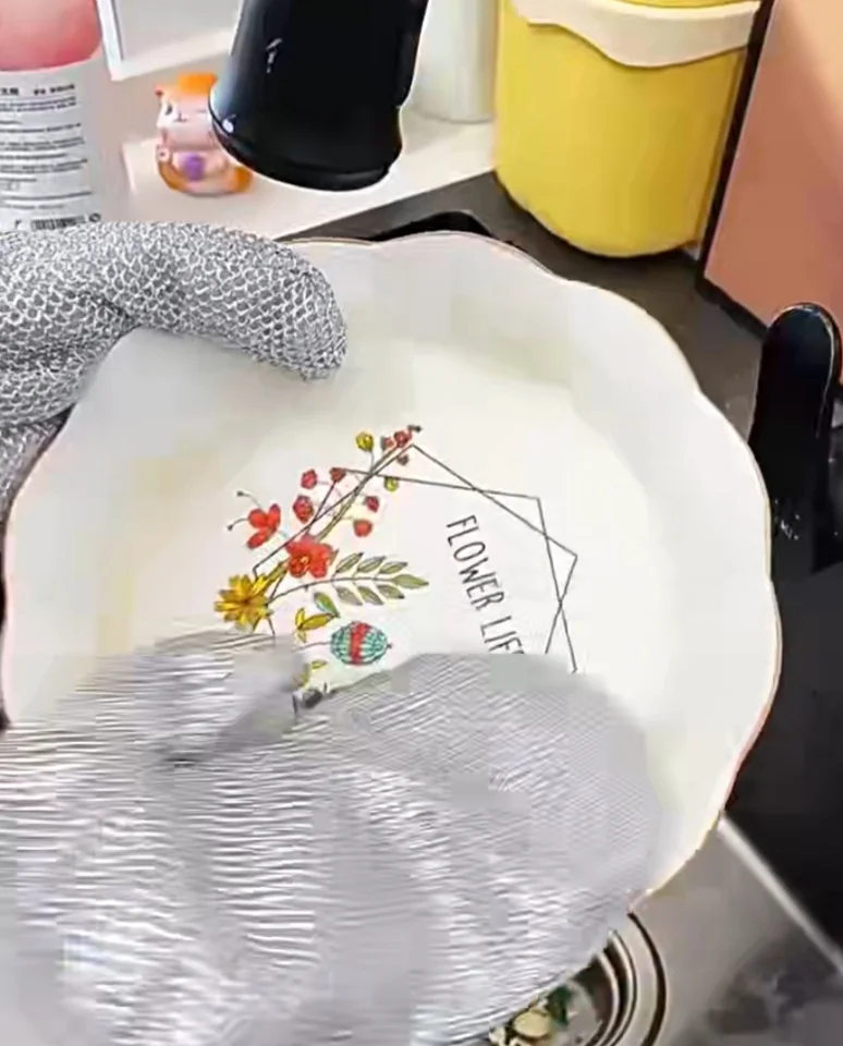 قفازات معدنية للجلي عازلة للماء Washing Dished Gloves Water Proof