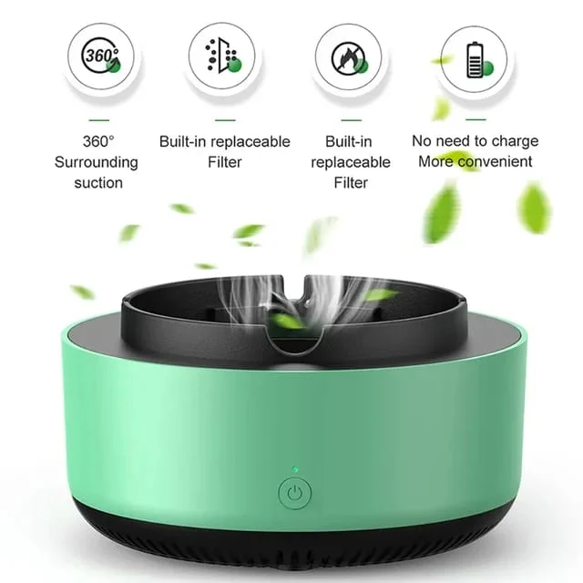 منفضة الفلتر الالكترونية للسجائر والرائحة Cigarette Filter Battery Ashtray