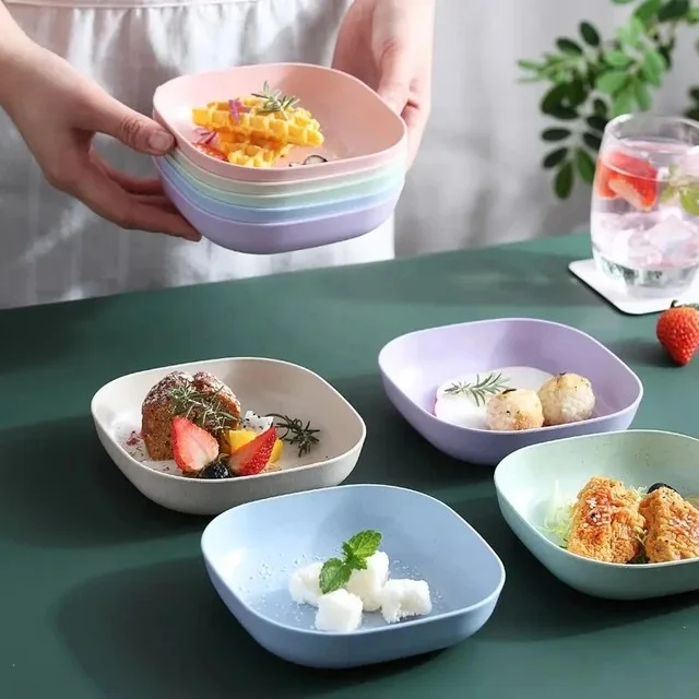 مجموعة صحون الضيافة البلاستيكية Colored Dishes Sets