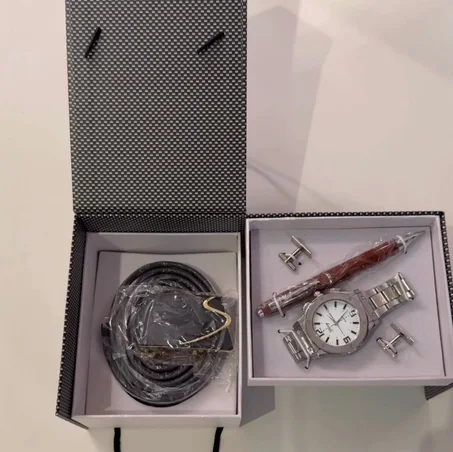 🎁 بوكس الفخامة رمادي– هدية رجالية لعيد الحب ❤️