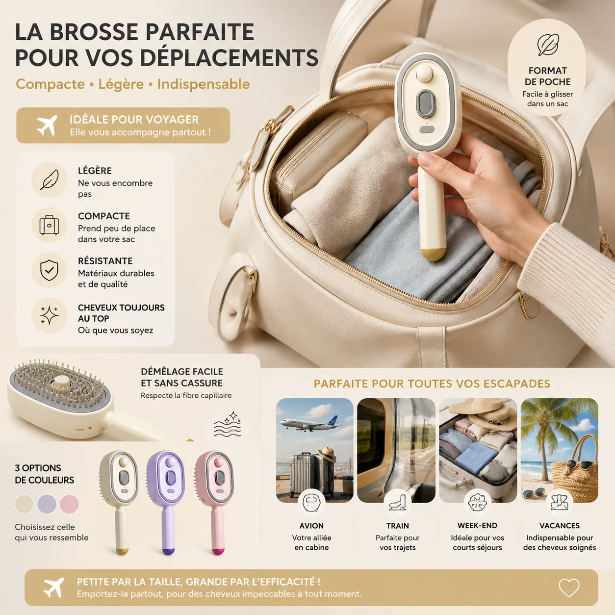Brosse Massante Spray 3-en-1 — Ton Rituel Capillaire Réinventé