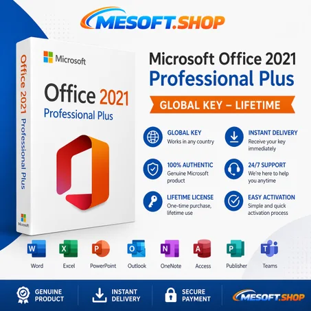 Microsoft Office 2021 Professional Plus Global key lifetime