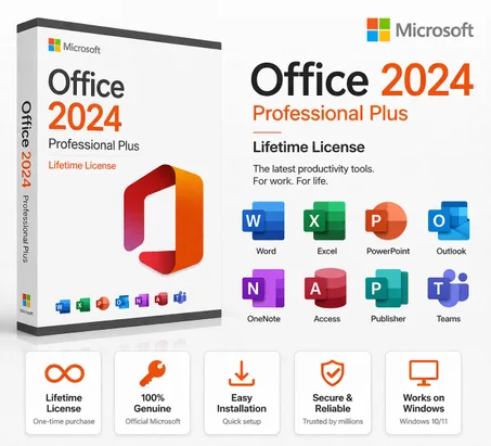 Office 2024 Professional Plus – Full Installation & Lifetime & Derict activation