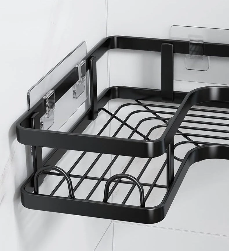 ⚡︎ Ensemble d’étagères murales pour salle de bain (résistant à la rouille) – 5 pièces