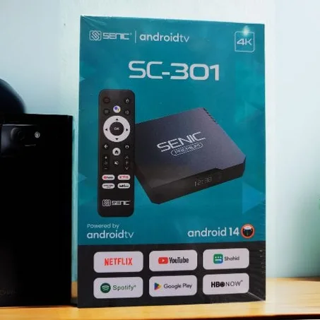 Senic SC-301`+ Smart TV BOX Android 14 -TV Dual Wifi 5Ghz 2Go+16Go 4K Ultra HD 12 mois abonnement Gratuite DREAM 4K