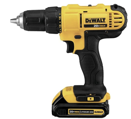 مثقاب لاسلكي ومفك كهربائي مع بطاريتين وشاحن