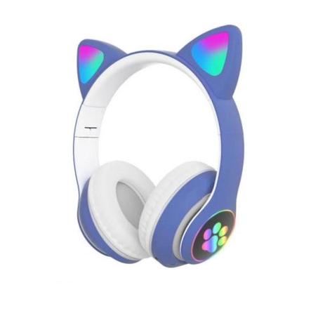 Casque cat sans fil Bluetooth avec Microphone, LED clignotante