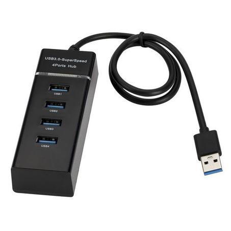 4-Port USB 3.0 Hub Splitter Expansion pour PC de bureau Ordinateur Portable, 5Gbps Taux de Transfert