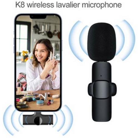 Microphone Lavalier sans fil K8,pour Android Type-C et iphone