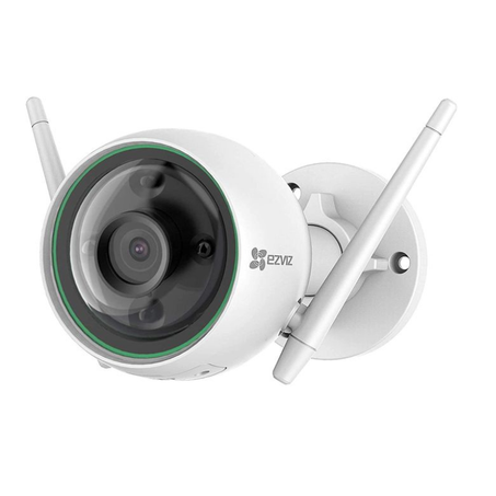 Ezviz Caméra de sécurité extérieure Vision nocturne couleur, détection de personne alimentée par AI 1080P5 étanche MicroSD jusqu'à 256 Go