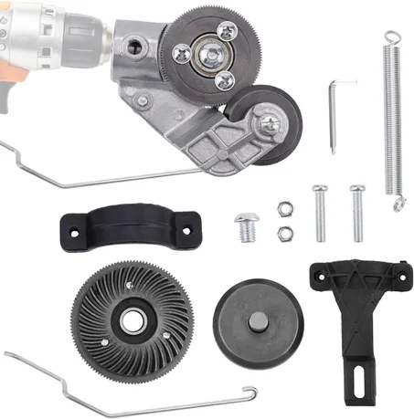 Taladro de titanio Nibbler Herramienta de corte de chapa metálica, accesorio de cortador de chapa metálica para taladro, tijeras de perforación eléctricas, accesorio para hojas blancas, cobre
