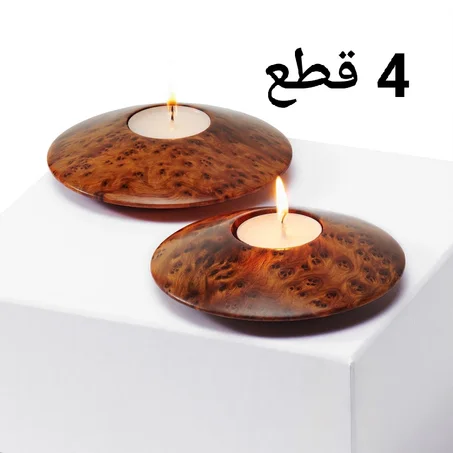 4x قطع بورت الشمع من خشب العرعار       (توصيل مجاني)
