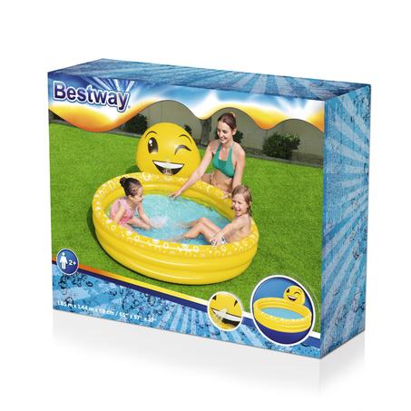 Piscine Gonflable Ronde Motif Emoji Pour Enfants 165 x 144 x 69 cm Bestway 53081