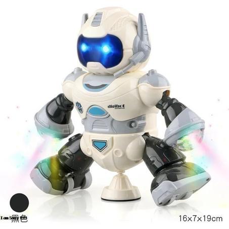 Robot jouets pour enfants de danse musical rotatif à 360 degrés avec lumières colorées