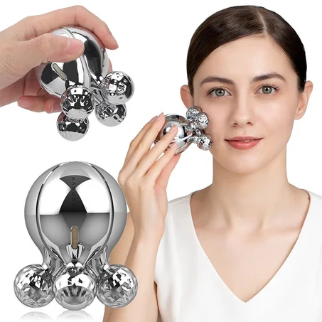 Masseur Rotatif 4D Premium – Soin Visage & Corps à 360° | أداة تدليك احترافية