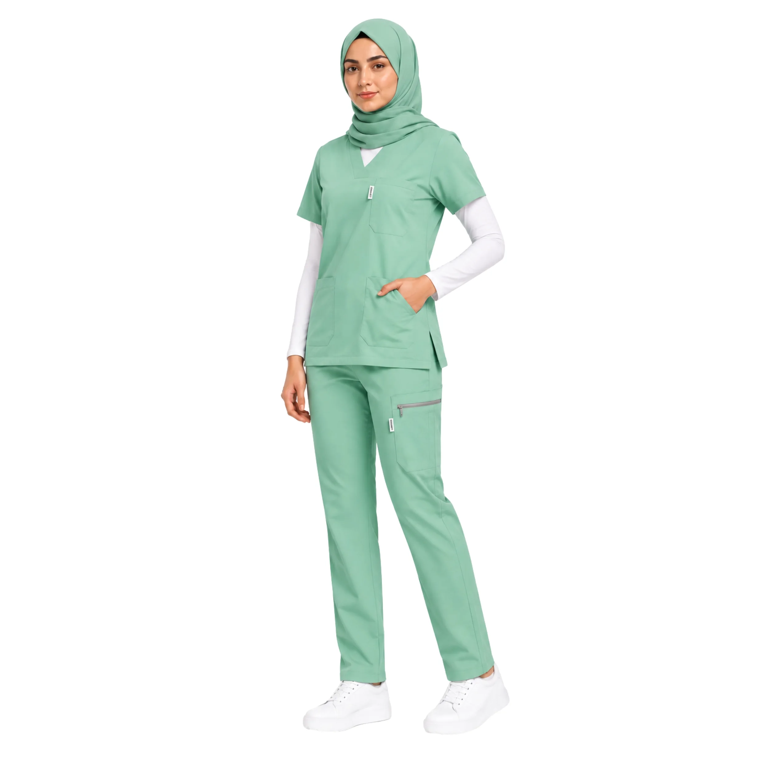 Pyjama Médical Femme Col V Stretch | CLINICHIC
