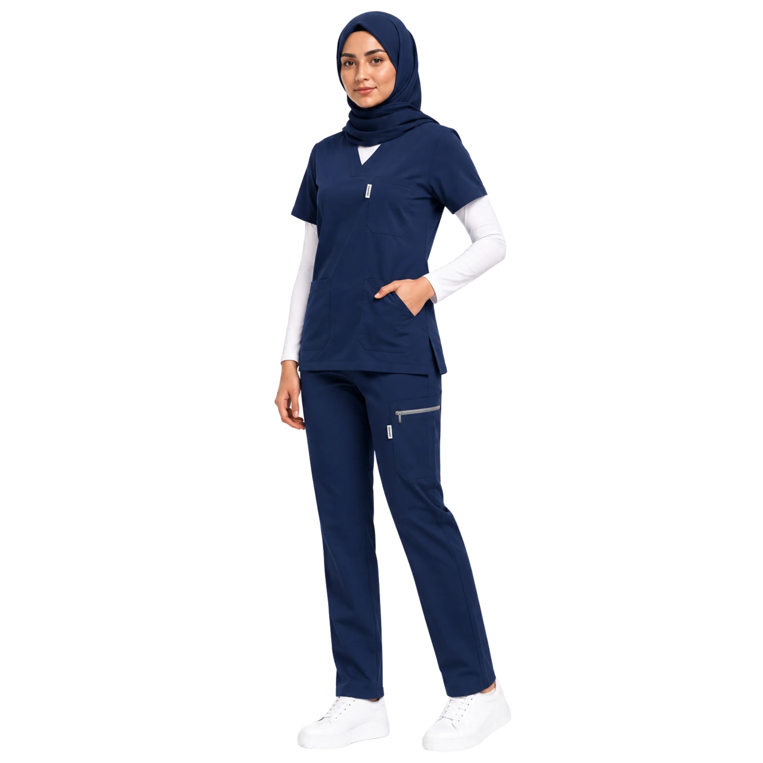 Pyjama Médical Femme Col V Stretch | CLINICHIC
