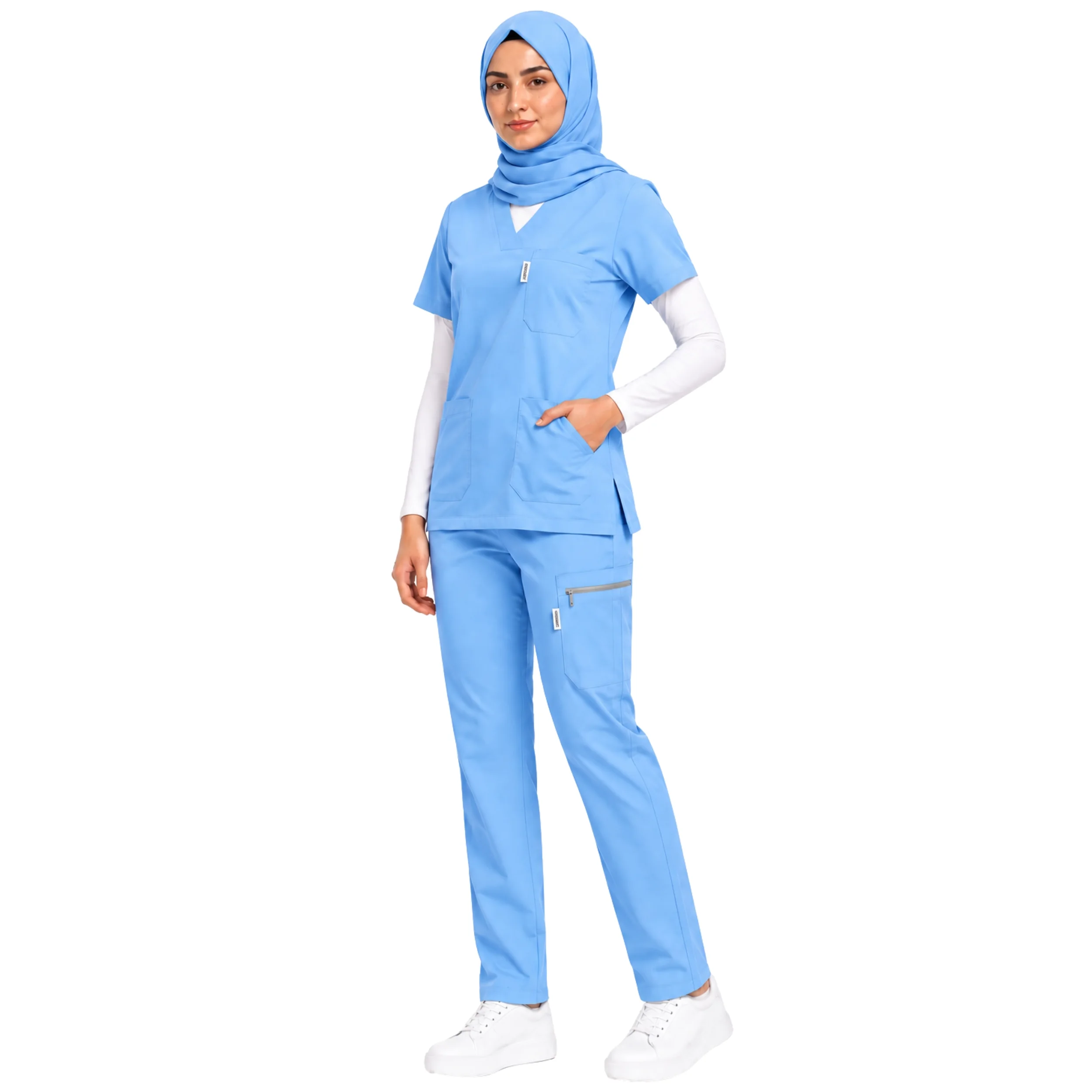 Pyjama Médical Femme Col V Stretch | CLINICHIC