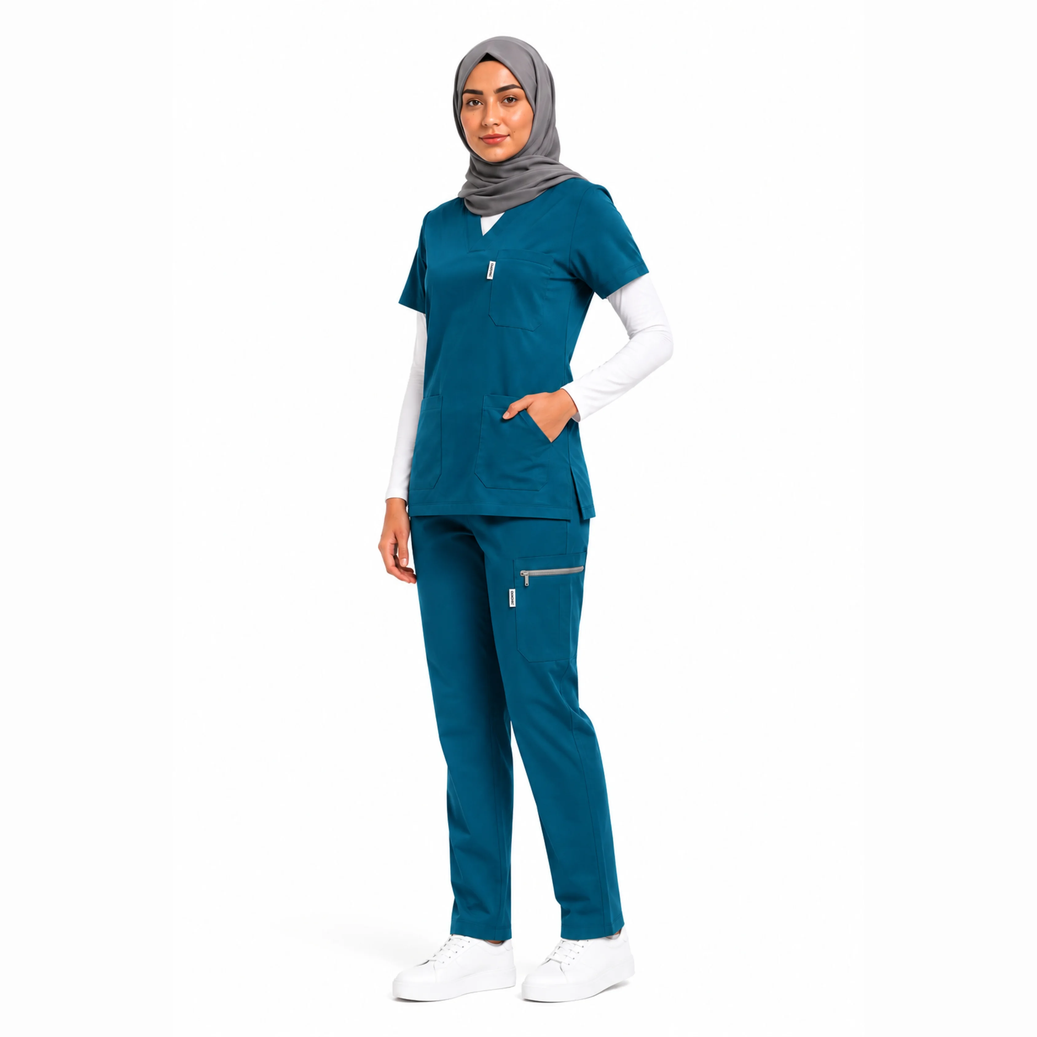 Pyjama Médical Femme Col V Stretch | CLINICHIC