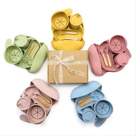 سيليكون مقاوم للماء Bpa Free  أدوات المائدة للأطفال