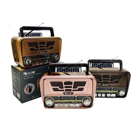 Golon Rx-Bt722S  Radio portable pliable à énergie solaire AM FM SW avec solairj