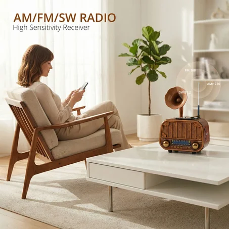 Radio Rétro MD-1318BT sans fil Bluetooth FM