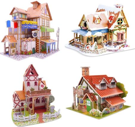 لعبة تعليمية لتركيب منازل وألعاب 3d للأطفال