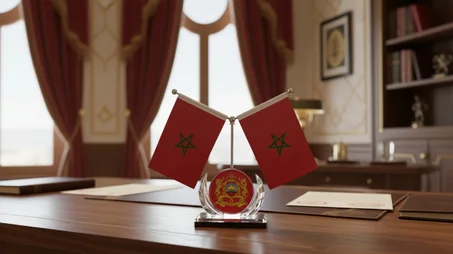 ستاند العلم المغربي المزدوج