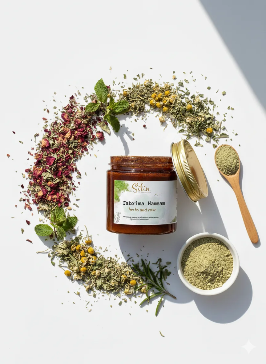 تبريمة الحمام المغربية بالأعشاب والورد