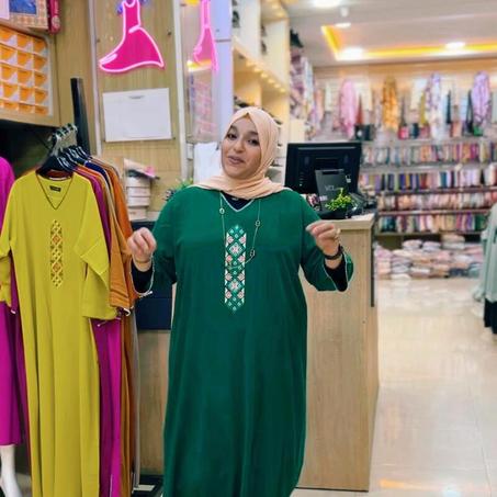 كندورة كريب مطروزة – لمسة أنيقة لعيد الفطر 2025 REF01