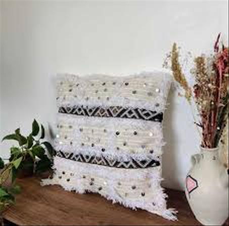 Amazigh White Pillow