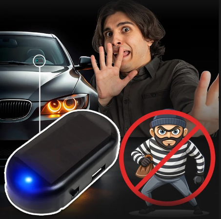 جهاز انذار لاسلكي ضد السرقة للسيارة مع مصباح وامض لنظام امان السيارة (ازرق)